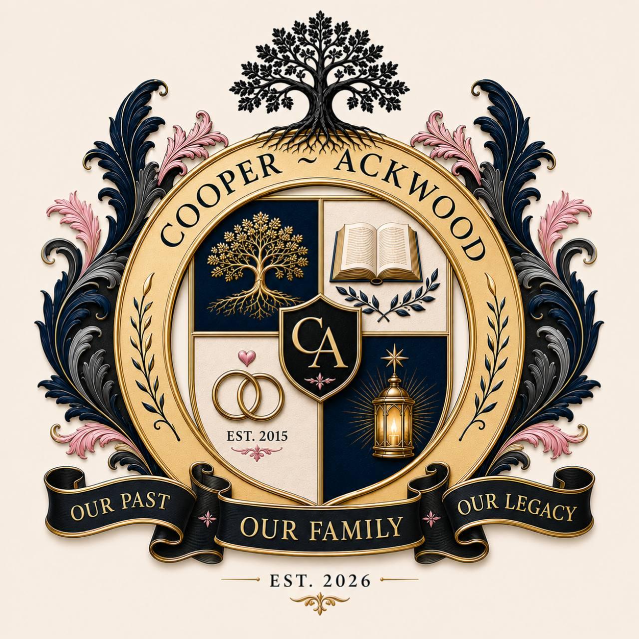 Cooper-Ackwood Family Archive family crest.